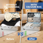 24 Pack Travel Vacuum Bags for Clothing with Rechargeable Wireless air Pump - Image 2