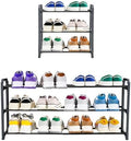 Happhom 3-Tier Expandable Shoe Organizer - Space Saver Shoe Shelf with Smart Design for Closet, Entryway and Small Spaces, Dark Grey (CSR-01) by happhom