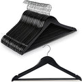 TOPIA HANGER Wooden Hangers 20 Pack, Black Wood Coat Hanger for Closet by TOPIAHANGER