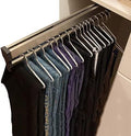 Closet Clothes Hanger Rail,Pull-Out Closet Rod 30-60cm,Wardrobe Clothing Rail,Closet Organizer Rack for Pants and Coat (800mm/31.5inch) by FKKPRVAX