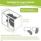 Blind Corner Cabinet Pull Out Organizer, Soft Close Swing Right Pull Out Cabinet Organizer 30inch, Corner Cabinet Lazy Susan for Blind Shelf, 2 Tiers Tray, Adjustable Height - Image 2