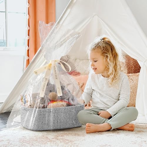 Goodpick 3-Pack Woven Storage Baskets for Closet,13 x 8 x 5 in - Image 5