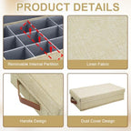 Belt Organizer Box for Closet, Linen Tie Storage Drawer Organizer, 1Pcs - Image 4