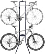 Delta Cycle Michelangelo 2 Bike Storage Rack Black - Gravity Fully Adjustable Bike Storage Garage For Road, MTB, and Hybrid Bicycles - Vertical Bike Rack Holds Up To 80 lbs by deltaCycleandHome