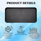 8 Pcs Multi Purpose Boot Tray Pet Feeding Mat Anti Slip Waterproof Protection Shoe Mat for Indoor Outdoor(Black, 30 x 15 x 1.2 inch) - Image 3