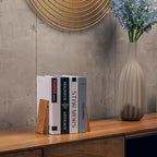 TILISMA Book Ends for Shelves - Handmade Oak Bookends for Heavy Books - Image 3