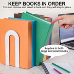 Chunful 10 Pcs White Metal BookEnds Shelves, 7.5 x 5.75 x 3.5 in - Image 4