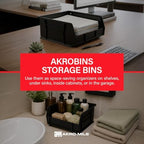 Akro-Mils 30235 AkroBins Plastic Storage Bins, 11"x11"x5", Black, 6-Pack - Image 2