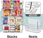 Sorbus Clear Pantry Organizer with Stackable Storage Bins, Open Front - Image 6