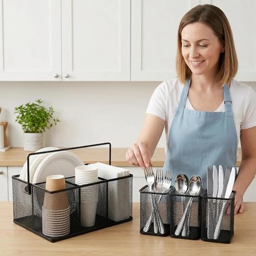 Neudeco Utensil Holder Set of 3, Black - Image 6