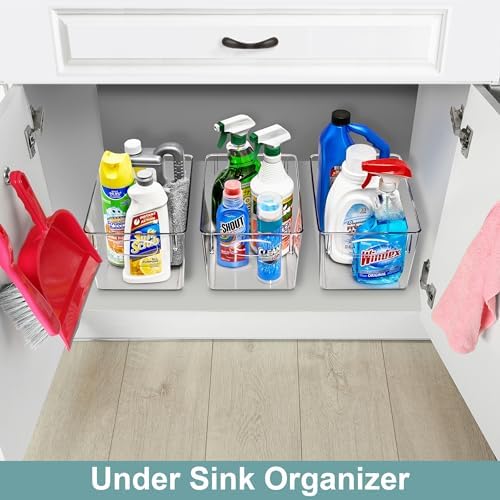 Sorbus Fridge Organizers and Storage, Clear Plastic Bins (Large, 2 Pack) - Image 2