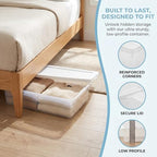 2 Pack 41 Qt Clear Under Bed Container, Stackable Storage Bin with Lid - Image 2