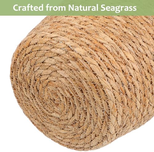 Beavorty Woven Flower Basket Seagrass Plant Basket with Plastic Liner Indoor Woven Plant Pot for Flowers Succulents Home Office Garden Decor 9.84 X 7.48 X 7.48 in - Image 6