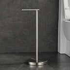 Toilet Paper Holder Stand SUS304 Stainless Steel Freestanding Toilet Wipes Dispenser Modern Bathroom Storage Floor Free Standing Toilet Tissue Roll Holder, Brushed Nickel Finish - Image 4