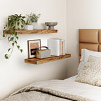 Fixwal Floating Wall Shelves for Decor (Rustic Brown, Set of 2, 22Inch) - Image 6