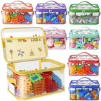 8 Pcs Large Clear Toy Storage Bags with Labels, Handles, Zippers XXL by Shcsdr