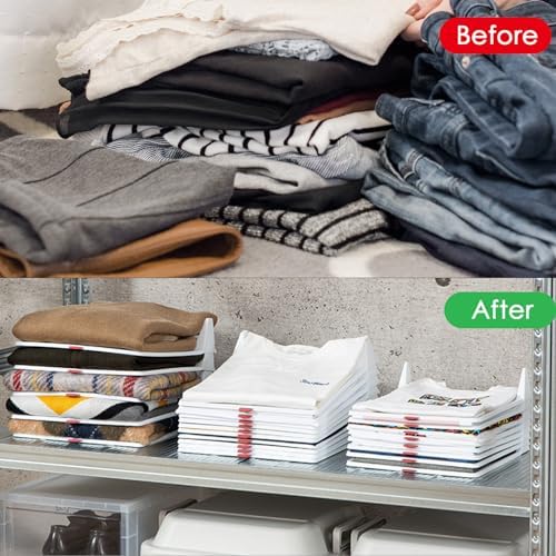 Adorila 10 Pack T-Shirt Organizer & Sweater Storage Trays, Large Size - Image 4