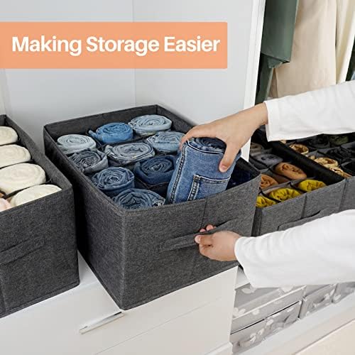 4 Pack 12-Grid Closet Organizers and Storage Bins with Dividers for Clothes - Image 6