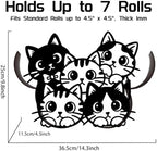 Cat Toilet Paper Holder Wall Mount/Stand for Extra 8 Rolls - Image 2