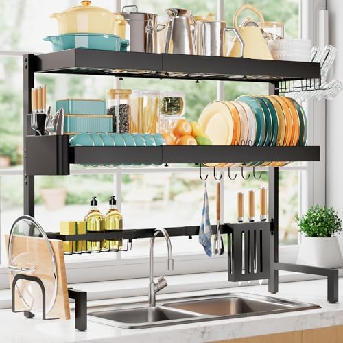 Sakugi 3-Tier Dish Drying Rack Over The Sink, Expandable for Counter by Sakugi
