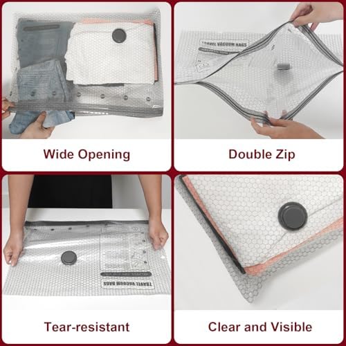 Vacuum Storage Bags with Portable Electric Pump,Space Saver Sealer Bags, Airtight Compression Bags for Clothes, Pillows, Comforters, Blankets, Bedding (15 Pack) - Image 5