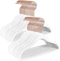 50 Pack Velvet Baby Clothes Hangers, White, Non-Slip, Space-Saving by TIMMY
