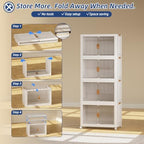 SAILUN Stackable Storage Bins with Lid, 420QT 4 Pack Beige - Image 7