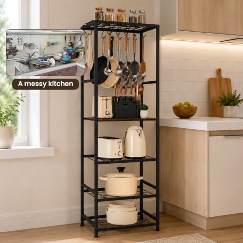 DALEMHOME Pot and Pan Organizer, 5 Tier Kitchen Rack - Image 4