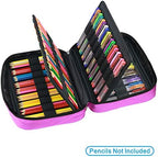 YOUSHARES 166 Slots Colored Pencil Case, 110 Slots Gel Pens fo Coloring Case Organizer, Handy Multilayer Color Pencil Holder for Glitter Gel Pens, Refills, Colored Pencils for Adults & Artist (Purple) - Image 3