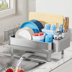 Dish Drying Rack, 304 Stainless Steel Dish Racks for Kitchen Counter by EwaiiraHomeStorageOrganizer