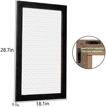 SOFE Farmhouse Memo Board Chicken Wire Frame, 18 × 29" Wall Grid - Image 2