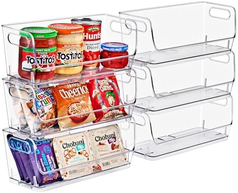 Sorbus Clear Pantry Organizer with Stackable Storage Bins, Open Front - Image 2