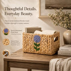 Water Hyacinth Woven Decorative Baskets - Pantry Organizers and Storage - Image 2