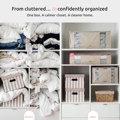 Compactor Large Vacuum Storage Bag & Semi-Rigid Box, Closet Organizer, 145L - Image 3