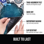 GORILLA GRIP LeakGuard Under Sink Mat, 24x60 Spiral Gray Turquoise - Image 2