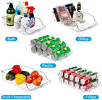 4 Packs Refrigerator Organizers and Storage Width Adjustable Can Organizer for Refrigerator Expandable Soda Can Dispenser for Beer Soda Pop Can Soda Organizer for Fridge Kitchen Pantry Clear - Image 6