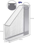 MyGift Silver Wire Mesh Document Holder, Wall Mounted or Desktop Magazine and File Rack, Set of 2 - Image 4
