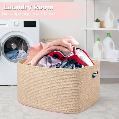 extra Large Laundry Basket/Hamper, 25"x16"x16" Rectangle - Image 5