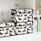 Stackable Storage Bins with Lids,Closet Organizers Fabric Box for Home and Office,Blanket Clothes Organizers,Under Bed Storage Containers 3 Pack - Image 4