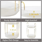 Asayuee 360 Rotating Makeup Organizer,2 Tier Large Capacity Make Up Organizers and Storage,Skincare Perfume Vanity Organizers,Bathroom Cosmetics Storage Organizer Countertop(Clear-2 Tier) - Image 4