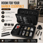 Boobowl Hard Travel Case for Hair Clippers, Barber Tool Organizer - Black - Image 2