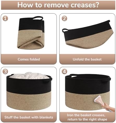 Goodpick 115L Extra Large Storage Basket for Blankets Toys for Nusery Room - Image 7