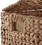 Casafield Large Laundry Hamper with Lid and Removable Liner Bag - Cinnamon, Woven Water Hyacinth Rectangular Laundry Basket Sorter for Clothes Towels - Image 6