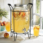 2 PACK-2 GALLON Drink Dispensers for Parties, Drink Dispensers for Parties, Original Mason Beverage Dispensers with Stand, Glass Water Jug Dispenser, 100% Leakproof Spigot - Image 6
