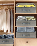 6 Pack Closet Storage Bins for Shelves, Shelf Baskets for Organization, Closet Organizers and Storage, Trapezoid Storage Bin Closet Shelf Organizer for Clothes,Toy,Towel,Book,Baby Clothing (6PC-Gray) - Image 5