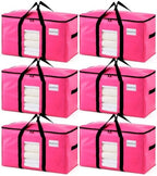TAILI 6 Pack Pink Extra Large Moving Bags,Storage Bags with Visible Window by TAILI
