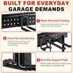 Garage Tool Organizer Wall Mount 49.5 inches with 10 Adjustable Heavy-Duty Hooks, Garage Organization, Garden Tool Storage Rack, Yard, and Shed, Holds Up to 400 lbs - Image 5