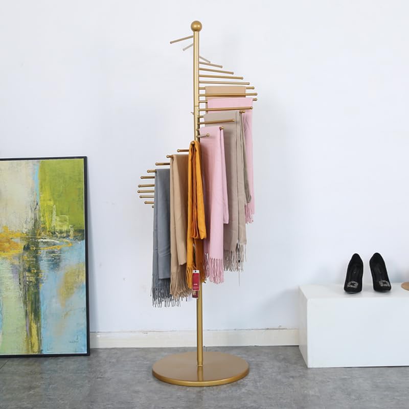 5.58Ft Spiral Freestanding Tie Rack Belt Organizer by Unknown