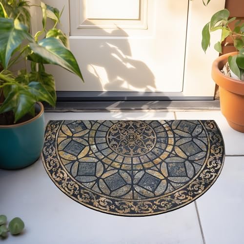 CHICHIC Entrance Door Mat Large 18 x 30 Inch Entry Way Doormat Front Door Rugs Outdoors Heavy Duty Welcome Mat Non Slip Rubber Back Low Profile for Garage, Patio, High Traffic Area, Grey - Image 7