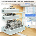 Under Sink Organizer, 3-Tier Thickened Metal Pull out Cabinet Organizer Shelf, Height Adjustable Slide out Storage Drawer Rack for Kitchen Bathroom Pantry Laundry Home, 1-Pack, LightBlue - Image 7